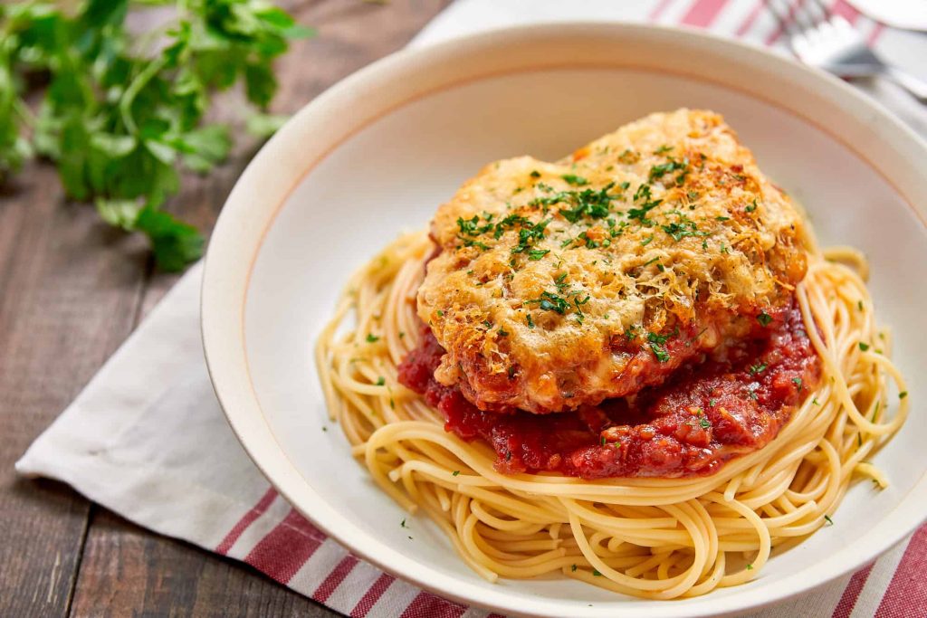 Chicken with Parmesan pasta is onee of 15+ Easy, Healthy, Cheap Dinner Recipes