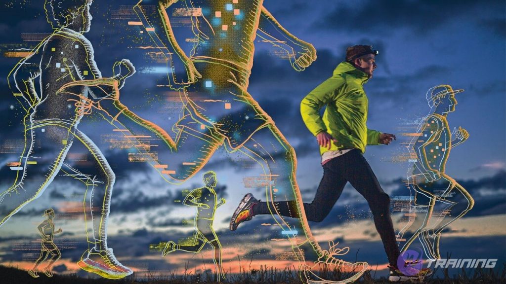 a man runs virtual marathon
