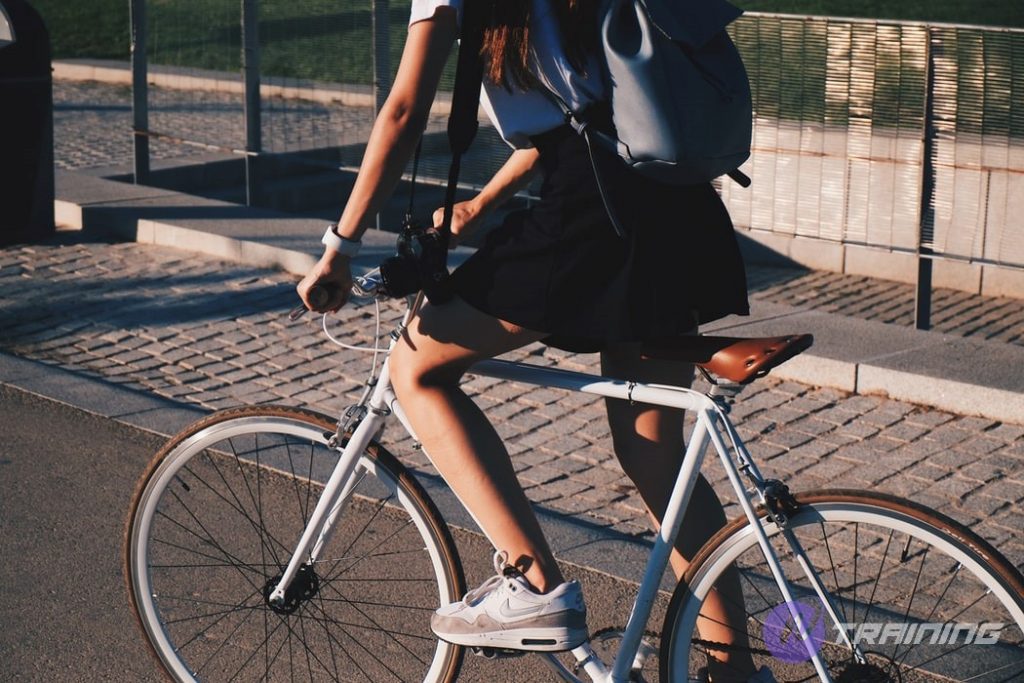 a cycling girl