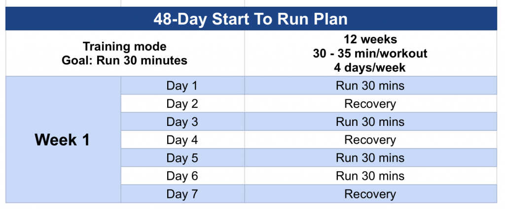 WellTraining 48-day start to run